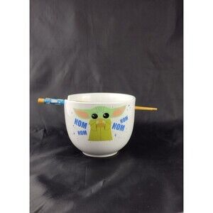 Star Wars The Child 20oz Noodle Bowl With Chopsticks Baby Yoda Grogu Mandalorian